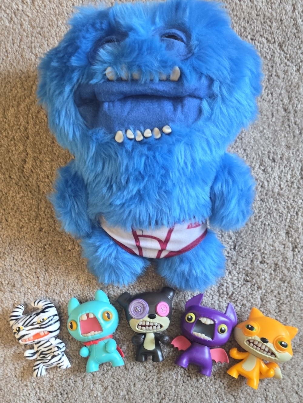 Fuggler Budgie Edition Monster Plush Blue & Figure Toy Set